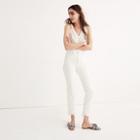 Madewell The Perfect Summer Jean In Tile White: Destructed-hem Edition