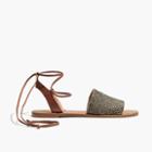 Madewell The Rena Lace-up Sandal In Calf Hair