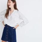 Madewell Tie-sleeve Popover Top In Eyelet White