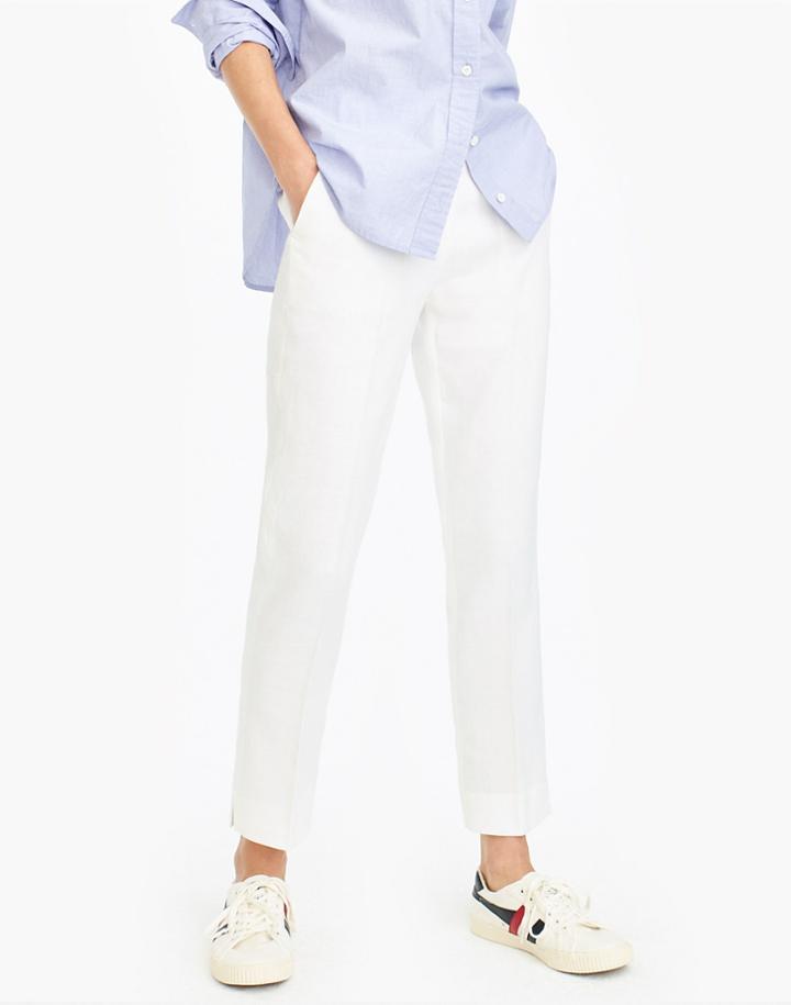 Madewell J.crew Easy Pants In Stretch Linen