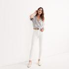 Madewell 9 High-rise Skinny Jeans In Pure White