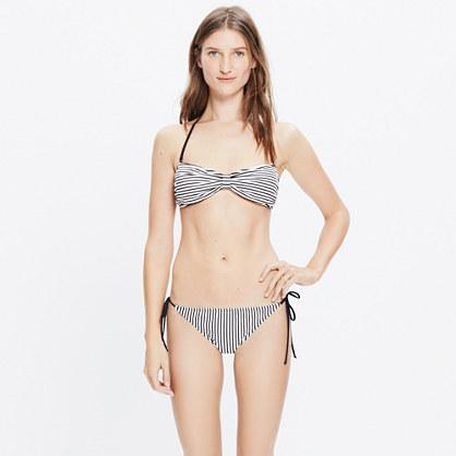 Madewell Giejo™ Striped Butterfly Bandeau Bikini Top