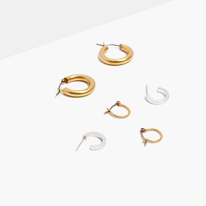 Madewell Three-pack Hoop Earring Set