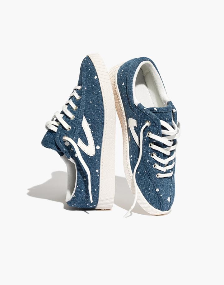 Madewell Tretorn Nylite Plus Sneakers In Paint-spattered Denim