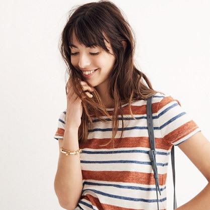 Madewell Hi-fi Shrunken Tee In Mary-lou Stripe