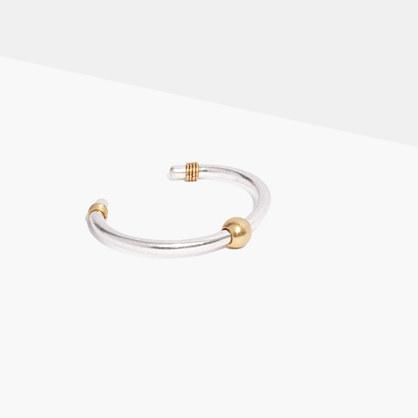 Madewell Coil Cuff Bracelet In Silver-tone