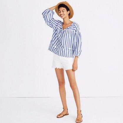 Madewell Peasant Top In Shea Stripe