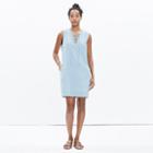 Madewell Chambray Lace-up Shift Dress