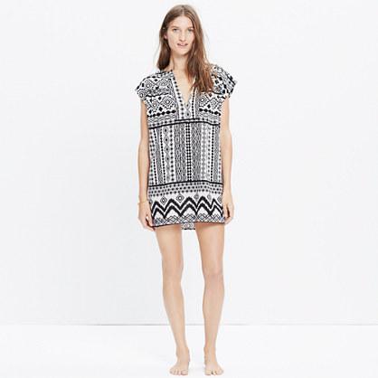 Madewell Belize Cover-up Tunic Dress In Diamond Coast