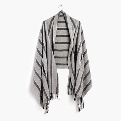 Madewell Cape Scarf In Vertical Stripe