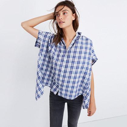 Madewell Central Open-back Shirt In Linus Plaid