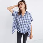 Madewell Central Open-back Shirt In Linus Plaid