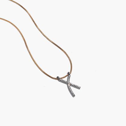 Madewell X-shaped Pavé Necklace