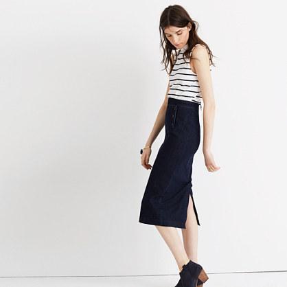 Madewell Denim Sailor Pencil Skirt