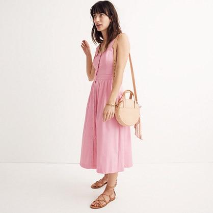 Madewell Pink Fleur Bow-back Dress