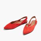 Madewell The Ava Slingback Flat In Suede