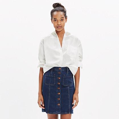 Madewell Drapey Oversized Boyshirt In Pure White