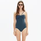 Madewell Bandeau One-piece Swimsuit In Solid