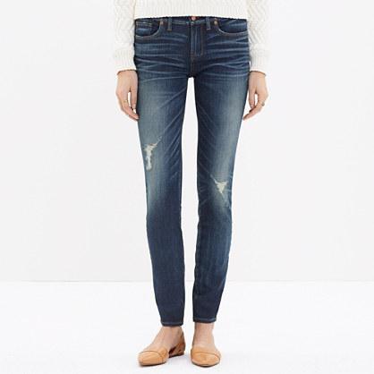 Madewell 8 Skinny Jeans In Belmont Wash: Knee-rip Edition