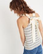 Madewell Texture & Thread Striped Bow-back Tank Top