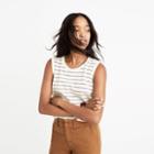 Madewell Whisper Cotton Crewneck Muscle Tank In Selby Stripe