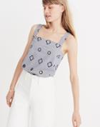 Madewell Embroidered Stripe Apron Top