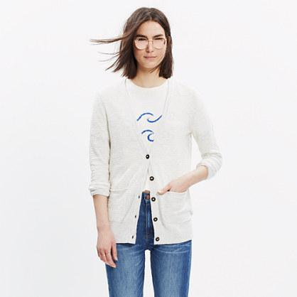 Madewell Striped Graduate Cardigan Sweater