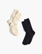 Madewell Two-pack Ribbed Heather Trouser Socks