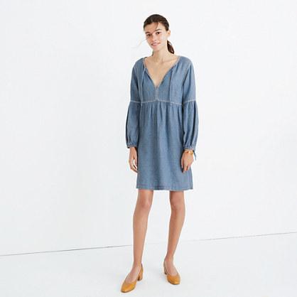 Madewell Indigo Peasant Dress