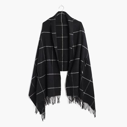 Madewell Cape Scarf In Windowpane