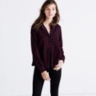 Madewell Flannel Market Popover Shirt In Gingham Check
