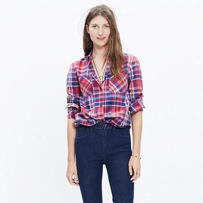Madewell Ex-boyfriend Shirt In Kentwood Plaid