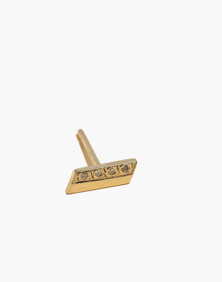 Madewell Madewell X Still House Single 14k Salo Diamond Bar Earring