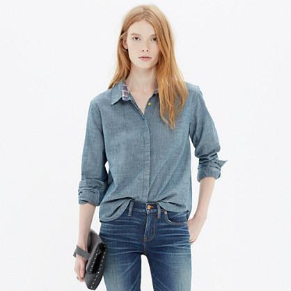Madewell Denim Crop Shirt