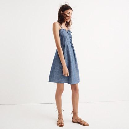 Madewell Denim Pintuck Cami Dress