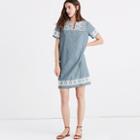 Madewell Embroidered Chambray Tunic Dress