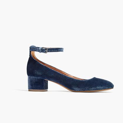Madewell The Inez Ankle-strap Shoe In Velvet