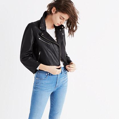 Madewell Shrunken Leather Motorcycle Jacket