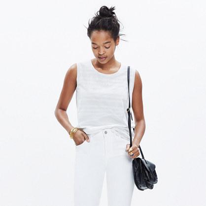 Madewell Whisper Cotton Muscle Tank In Menlo Stripe