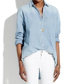 Madewell Oversized Button-down Chambray Shirt