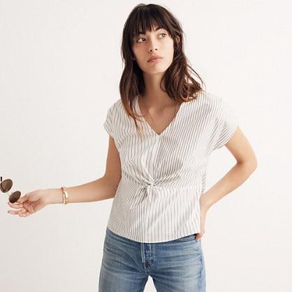Madewell Striped Twist-front Top