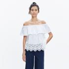 Madewell Eyelet Balcony Off-the-shoulder Top