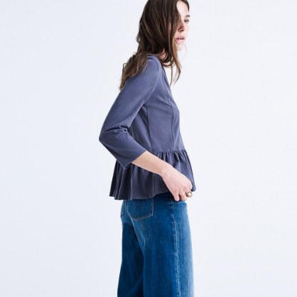 Madewell Deep-v Peplum Tee