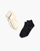 Madewell Two-pack Ribbed Heather Anklet Socks