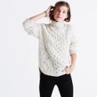 Madewell Cableknit Shirttail Turtleneck Sweater