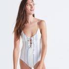 Madewell Tavik&reg; Monahan Lace-up One-piece Swimsuit
