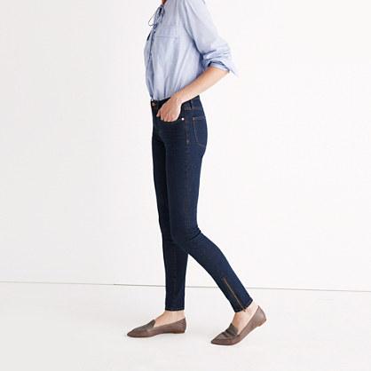 Madewell Madewell Et Sézane® 9 High-rise Skinny Jeans In Davis Wash: Ankle-zip Edition