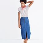 Madewell High-slit Jean Skirt