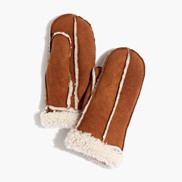 Madewell Madewell & Owen Barry&trade; Curly Merino Shearling Mittens