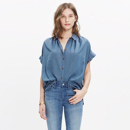 Madewell Central Shirt In Bright Indigo